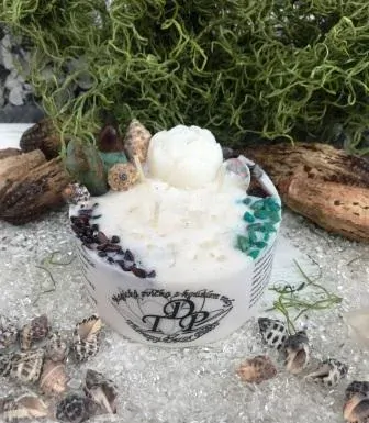 Magická svíčka s kouzlem vody MOŘSKÁ ČARODĚJNICE 390g