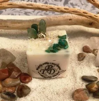 Magická svíčka s mocí kamenů S CHALCEDONEM 140g