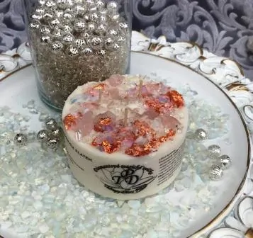 Diamantová svíčka s růžovým zlatem 315g