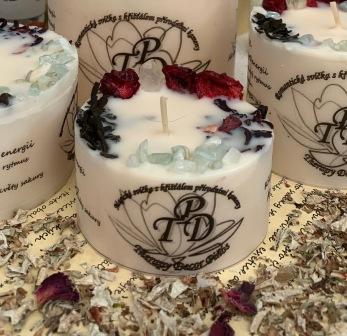 Ovocná svíčka s křišťály VIŠŇOVÁ ROMANCE 130g