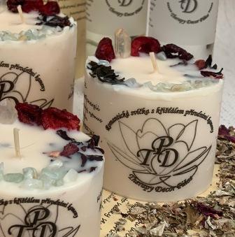Ovocná svíčka s křišťály VIŠŇOVÁ ROMANCE 200g