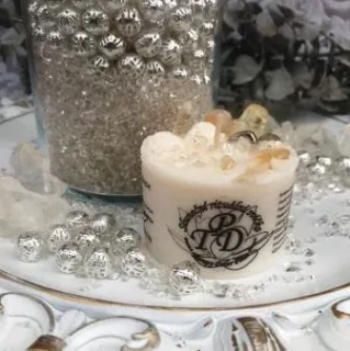 Sluneční rituální svíčka S CITRÍNEM  135g