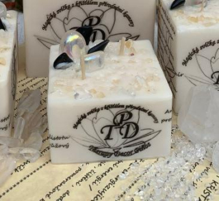 Magická svíčka BÍLÁ ANDĚLSKÁ AURA 130g
