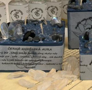 Magická svíčka ČERNÁ ANDĚLSKÁ AURA 315g