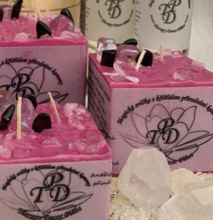 Magická svíčka BORDÓ ANDĚLSKÁ AURA 200g