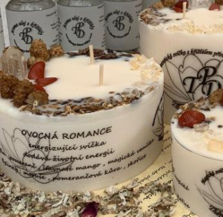 Sváteční romantická svíčka OVOCNÁ ROMANCE 315g