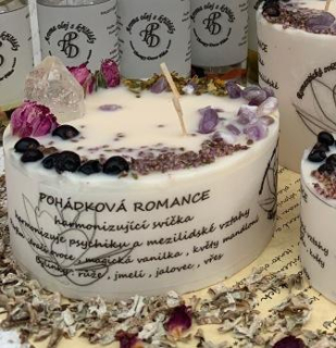 Sváteční romantická svíčka POHÁDKOVÁ ROMANCE 315g