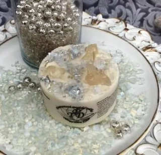 Diamantová svíčka se stříbrem  315g